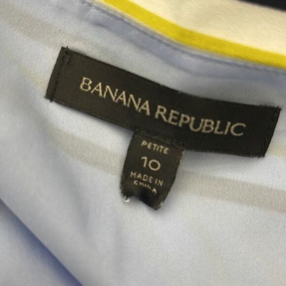 Banana Republic Striped Spaghetti Strap Shift Dress Size 10 P - Picture 12 of 12